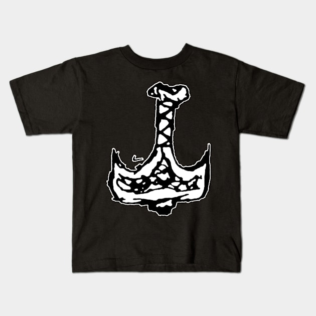 Mjolnir Kids T-Shirt by MacSquiddles